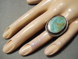 Outstanding Vintage Native American Navajo Royston Turquoise Sterling Silver Ring Old-Nativo Arts