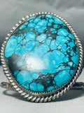 Anna Signed Vintage Native American Navajo Spiderweb Turquoise Sterling Silver Bracelet-Nativo Arts