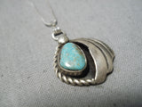 Beautiful Vintage Native American Navajo Royston Turquoise Sterling Silver Necklace Old-Nativo Arts