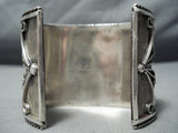 One Of The Biggest Best Vintage Native American Navajo Turquoise Sterling Silver Heishi Bracelet-Nativo Arts