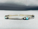Incredible Vintage Native American Navajo Turquoise Sterling Silver Bangle Bracelet Old-Nativo Arts