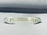 One Of The Most Detailed Vintage Native American Navajo Sterling Silver Bracelet-Nativo Arts