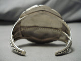 Huge Vintage Native American Navajo Easter Blue Turquoise Sterling Silver Tso Bracelet-Nativo Arts