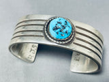 Important Robby Yellowhorse Vintage Native American Navajo Turquoise Sterling Silver Bracelet-Nativo Arts