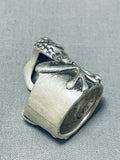 The Most Detailed Vintage Native American Navajo Sterling Silver Frog Ring-Nativo Arts