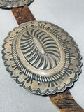 Important 1800's/1900's 1st Phase Vintage Native American Navajo Coin Silver Concho Belt-Nativo Arts