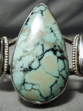 Museum Vintage Native American Navajo Carico Lake Turquoise Sterling Silver Bracelet Old-Nativo Arts