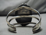 Superior Vintage Native American Navajo Carico Lake Turquoise Sterling Silver Bracelet Old-Nativo Arts