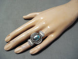 Native American Best Vintage Tommy Jackson Bisbee Turquoise Sterling Silver Ring-Nativo Arts