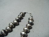 Outstanding Vintage Navajo Native American Sterling Silver Necklace Old-Nativo Arts