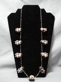 Native American Extremely Rare Vintage Santo Domingo Hand Hamde Sterling Silver Necklace-Nativo Arts