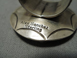 Important Vintage Native American Navajo Alex Sanchez Turquoise Sterling Silve Rring-Nativo Arts