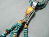 Native American Important Dan Coriz Santo Domingo Green Turquoise Sterling Silver Necklace-Nativo Arts