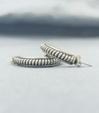 Fantastic Vintage Native American Navajo Hand Wired Sterling Silver Earrings-Nativo Arts