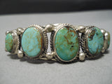 Superior Vintage Native American Navajo Royston Turquoise Sterling Silver Bracelet-Nativo Arts