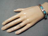 Jimmie King Jr Important Vintage Native American Navajo Turquoise Sterling Silver Bracelet-Nativo Arts