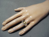 Unique Navajo Native American Tigers Eye Sterling Silver Ring-Nativo Arts