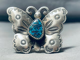 One Of The Most Detailed Ever Native American Navajo Sterling Silver Butterfly Ring-Nativo Arts