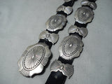 Phil Begay Vintage Navajo Sterling Silver Concho Belt Native American Old-Nativo Arts