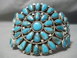 Incredible Native American Navajo Tears Of Joy Turquoise Sterling Silver Bracelet Cuff-Nativo Arts