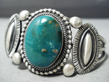 Important Vintage Native American Navajo Leo Martinez Turquoise Sterling Silver Bracelet-Nativo Arts