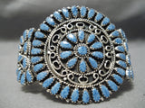 Important Larry Moses Begay Authentic Vintage Native American Navajo Lapis Bracelet-Nativo Arts