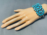 Tears Of Joy Vintage Native American Navajo Turquoise Sterling Silver Bracelet-Nativo Arts
