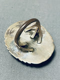Dynamic Joe Tso Native American Navajo Jade Sterling Silver Ring Signed Jo Tso-Nativo Arts