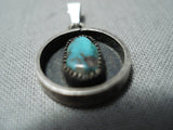 Marvelous Vintage Native American Navajo Royston Turquoise Sterling Silver Pendant-Nativo Arts
