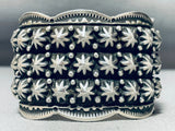 The Craziest Button Vintage Native American Navajo Sterling Silver Bracelet-Nativo Arts