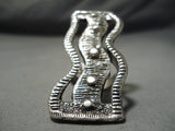 One Of The Most Unique Native American Navajo Sterling Silver Huge Ring!-Nativo Arts