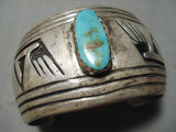 Museum Vintage Navajo/ Hopi Turquoise Sterling Silver Overlay Bracelet-Nativo Arts