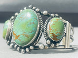 Jawdropping Vintage Native American Navajo Domed Royston Turquoise Sterling Silver Bracelet-Nativo Arts