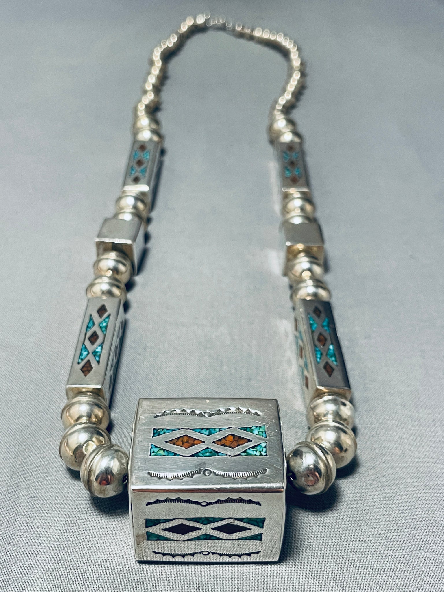 【即納HOT】Indian Jewelry/Navajo極太Square ブレスレット アクセサリー