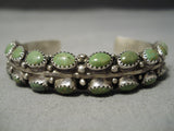 Heavy And Thick!! Vintage Native American Navajo Royston Turquoise Sterling Silver Bracelet-Nativo Arts