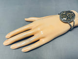 The Best Vintage Native American Navajo Leopard Agate Sterling Silver Bracelet-Nativo Arts