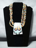 Native American Important Santo Domingo Turquoise Inlay Sterling Silver Necklace-Nativo Arts