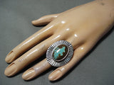Excellent Navajo Native American 8 Turquoise Sterling Silver Ring-Nativo Arts