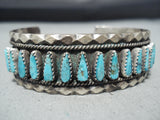 Unforgettable Vintage Native American Navajo Turquoise Sterling Silver Bracelet-Nativo Arts