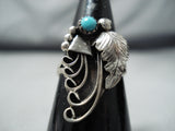 Fantastic Vintage Navajo Turquoise Sterling Silver Ring Native American Old-Nativo Arts