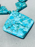 Dramatic Native American Navajo Turquoise Sterling Silver Necklace-Nativo Arts