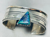 Best Yazzie Vintage Native American Navajo Azurite Sterling Silver Bracelet-Nativo Arts