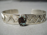 Important Vintage Native American Navajo Dry Creek Turquoise Sterling Silver Bracelet-Nativo Arts