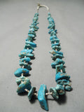 Stunning Vintage Native American Navajo Royston Turquoise Sterling Silver Necklace-Nativo Arts