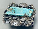 One Of The Most Unique Best Vintage Native American Navajo Turquoise Sterling Silver Bracelet-Nativo Arts