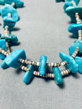 Native American Incredible Vintage Navajo Turquoise Tab Heishi Necklace-Nativo Arts