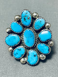Outstanding Vintage Native American Navajo Turquoise Sterling Silver Ring-Nativo Arts