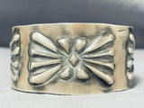 One Of The Best Native American Navajo Hand Repoussed Sterling Silver Bracelet-Nativo Arts