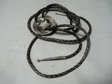 Marvelous Vintage Navajo Turquoise Sterling Silver Bolo Native American Old-Nativo Arts