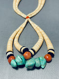 Native American Rare Vintage Santo Domingo Turquoise Shell Necklace-Nativo Arts